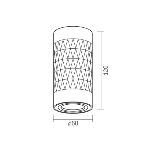 Reflektor sufitowy VIDEX GU10 czarny