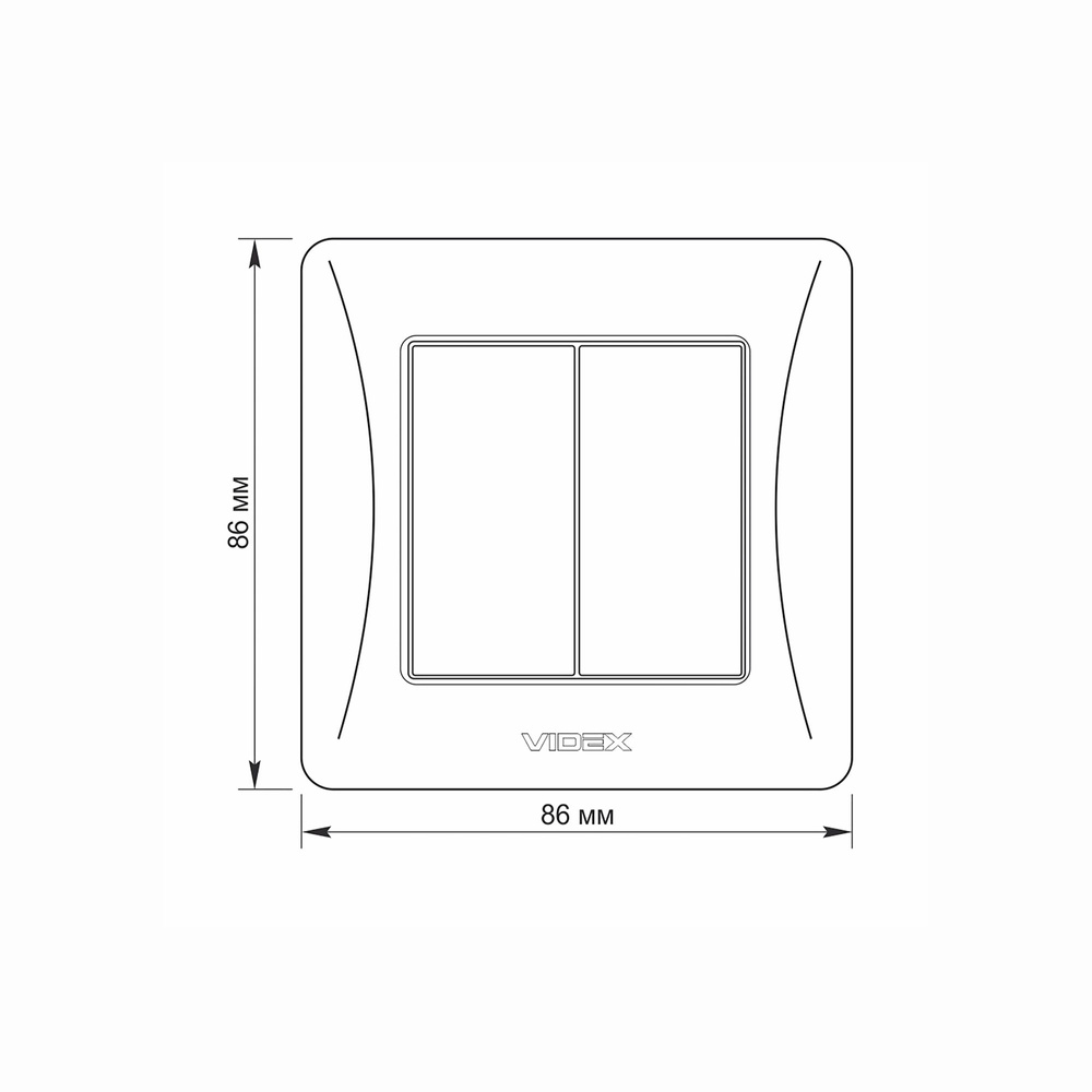 Przełącznik Włącznik Schodowy Videx Binera 2-biegunowy 10A Natynkowy Czarny