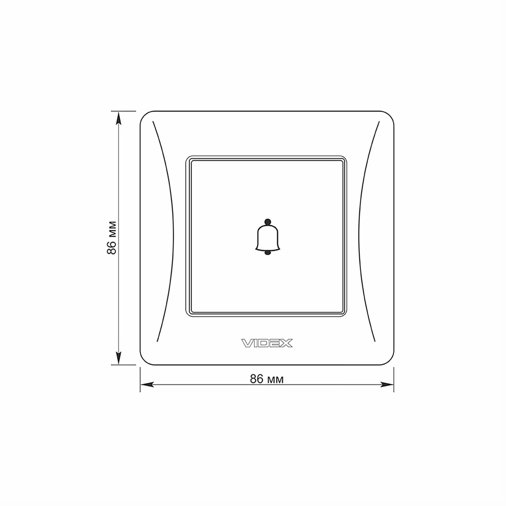 Przycisk Dzwonka z Ramką Videx Binera 10A Natynkowy Czarny