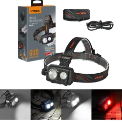 Czołówka LED VIDEX 600Lm 5000K z USB-C