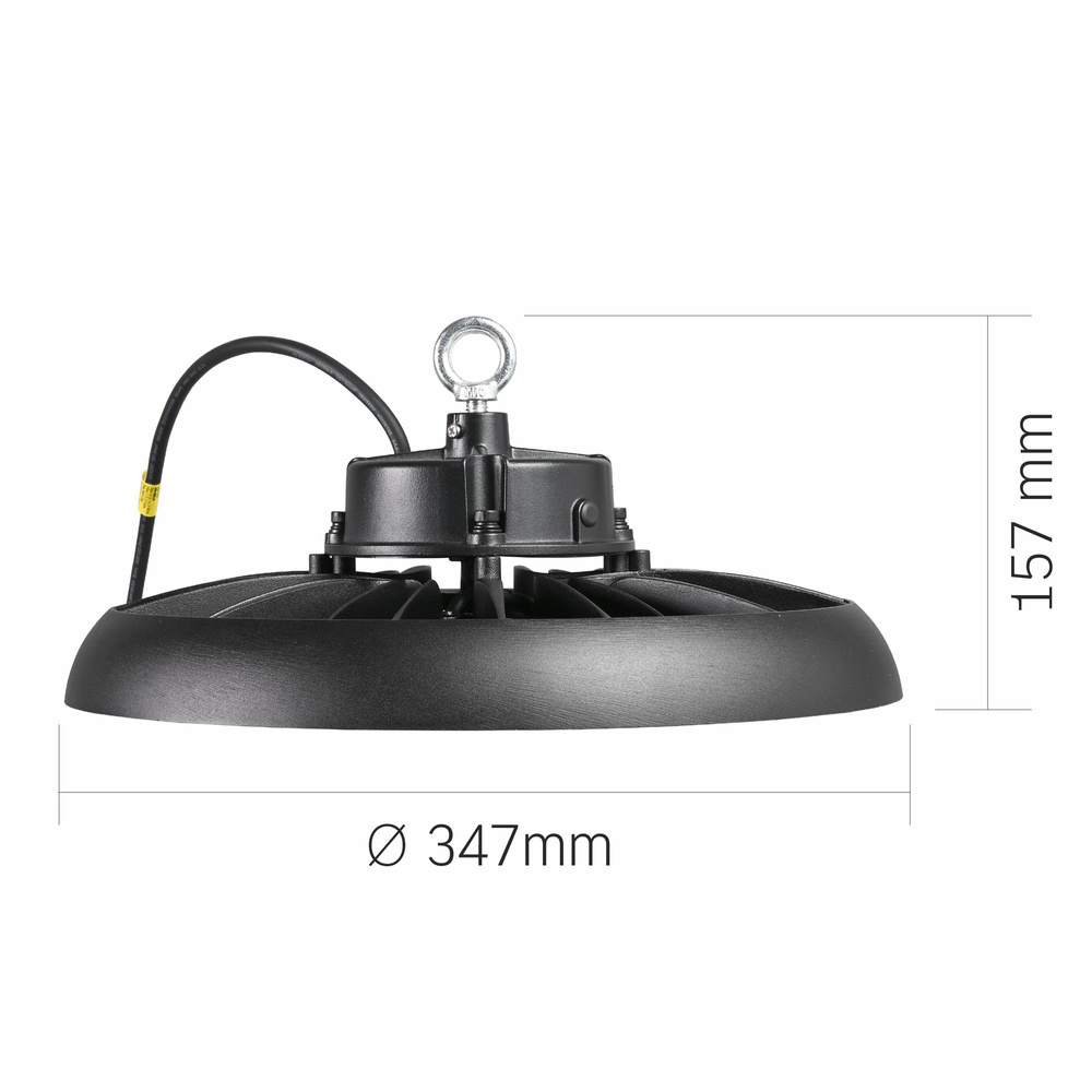 Lampa przemysłowa LED High Bay 200W 5000K IP65 czarna