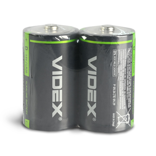 Bateria alkaliczna Videx LR20/D 2 szt. 1,5V 15200 mAh longa żywotność