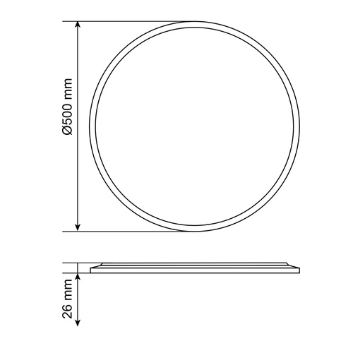 Plafon LED z dekoracyjnym podświetleniem 44W 3000K-5000K biały
