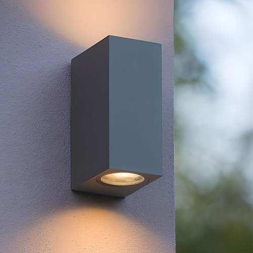 Kinkiet Ogrodowy Lampa Elewacyjna Videx LED 2x GU10 IP54 Szary ARON