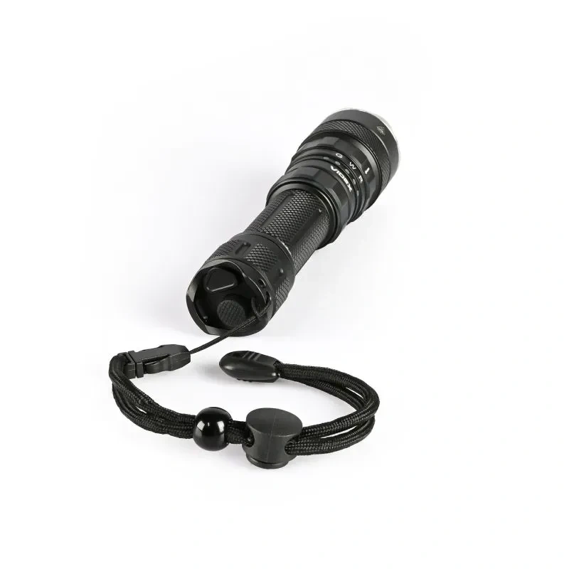 Latarka taktyczna LED VIDEX, 2000 Lm, 5000K, IP68, USB-C, czarna