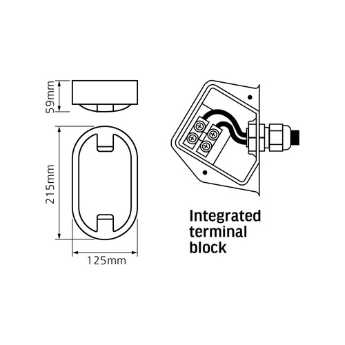 Lampa LED natynkowa zewnętrzna 15W, 5000K, IP65