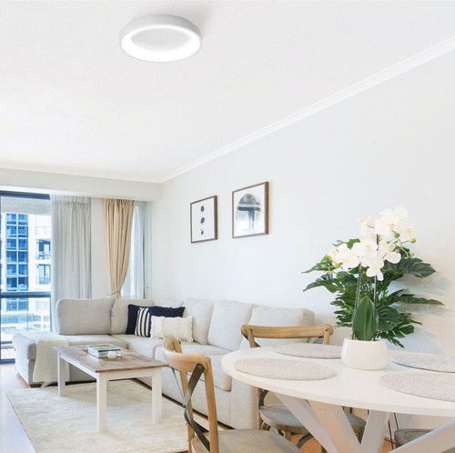 LED Lampa wisząca z pilotem RGB 72W biała