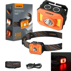 Latarka czołowa Videx LED 400lm IP65 sterowanie gestem 8 trybów zasięg 110m