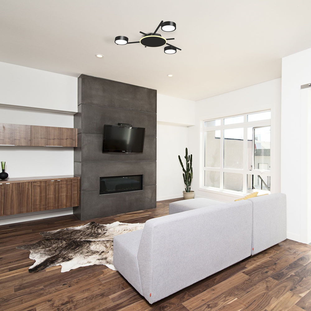 Reflektor sufitowy VIDEX na 3 lampy GX53 z podświetleniem