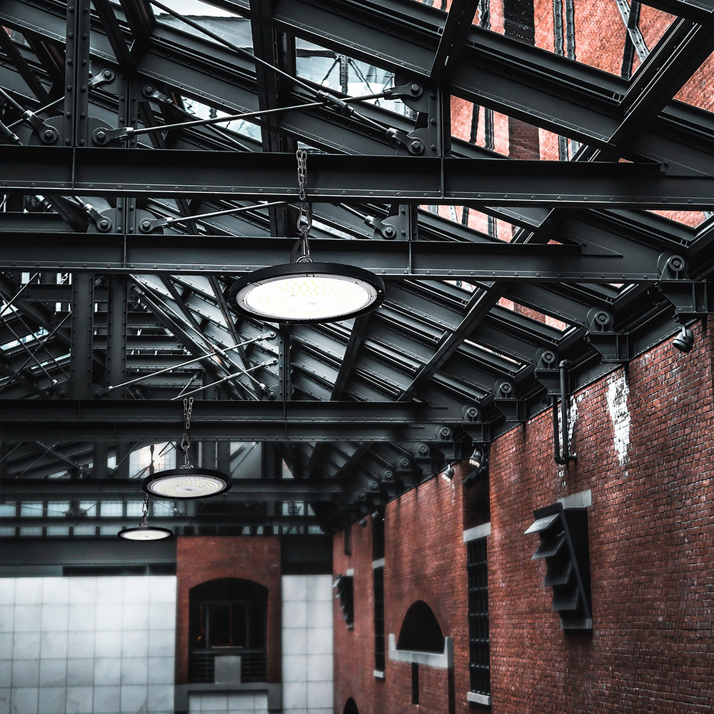 Lampa przemysłowa LED High Bay 100W 5000K IP65 czarna