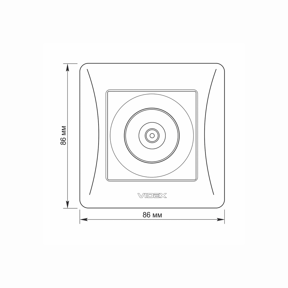 Gniazdo Pojedyncze Antenowe Videx Binera Telewizyjne Natynkowe Białe