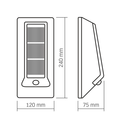 Kinkiet solarny Videx LED biały z czujnikiem ruchu 500lm IP54 aku LiFePO4