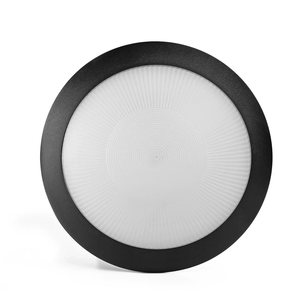 Oprawa sufitowa VIDEX 30W E27, IP65, czujnik ruchu mikrofalowego, czarna