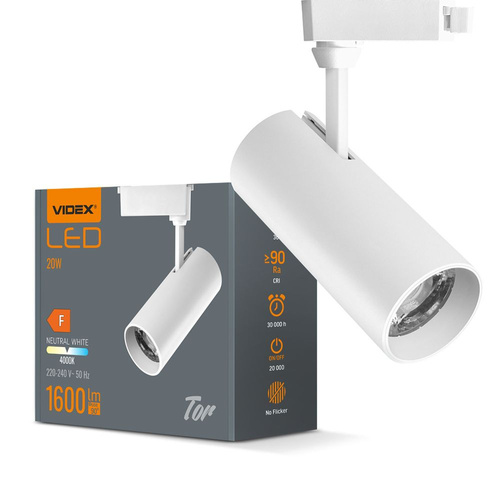 Oświetlenie szynowe LED VIDEX-TOR-20W-BIAŁE