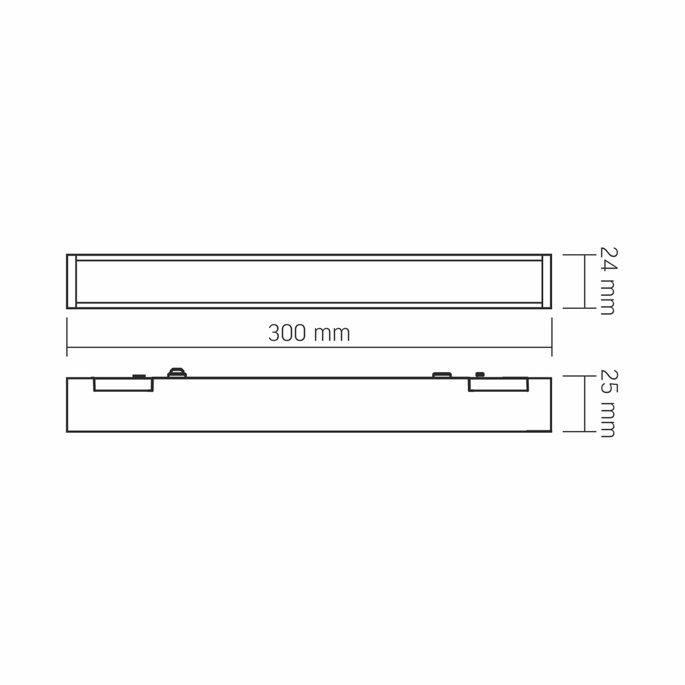 Oświetlenie LED do wąskiego systemu oświetlenia szynowego VIDEX VL-TRMS-LD430B, czarne