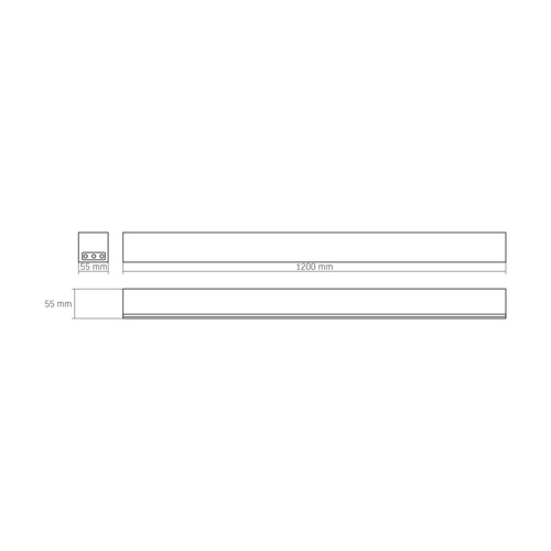 Łączna lampa liniowa LED VIDEX 50W 1,2M 5000K 5000lm czarna