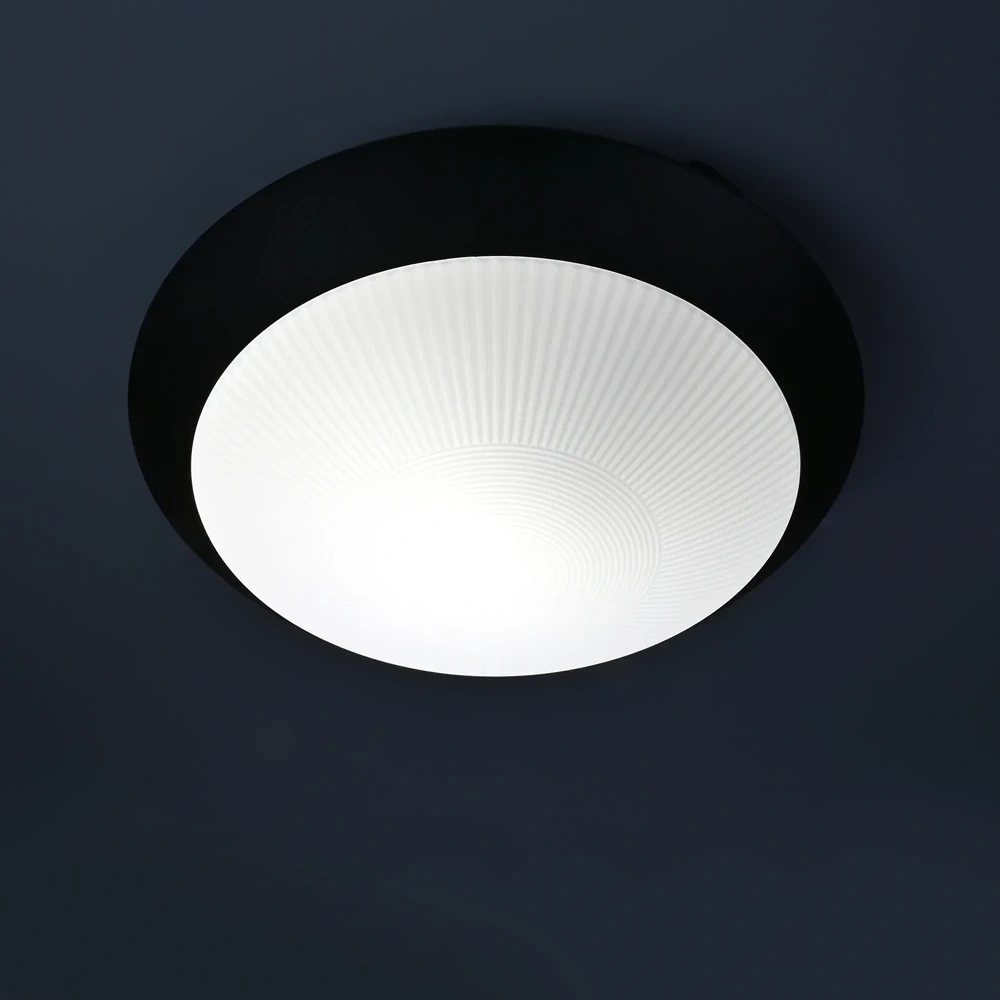 Plafon sufitowy z czujnikiem mikrofalowym 30W IP65 czarny