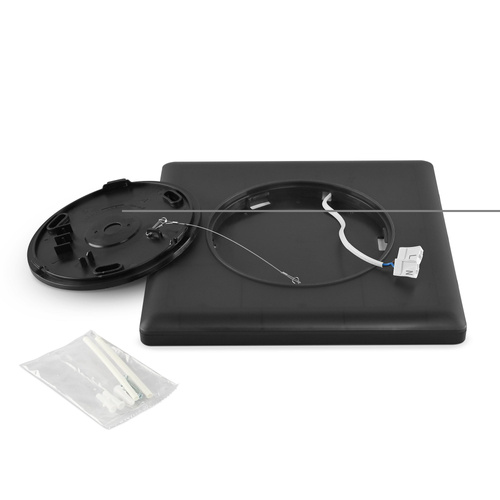 Lampa sufitowa LED 24W czarna 4000K