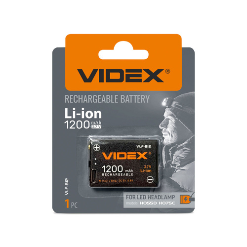 Akumulator do latarek VIDEX AGM 12V 1200mAh bezpośredni port USB-C 32g