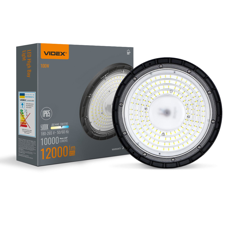 Oświetlenie VIDEX LED High Bay mocna 100W 5000K 12000Lm AC 180-265V