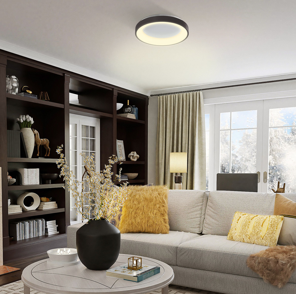 Lampa Sufitowa Videx LED Natynkowa 72W 7500lm Czarna Ściemnialna + PILOT