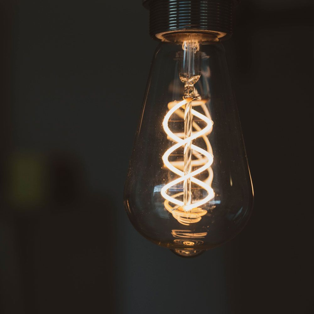 Żarówka LED E27 ST64 4W Spiralna Ciepła Grafit