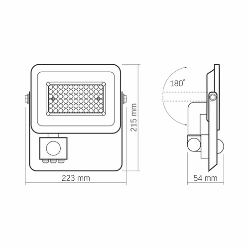 Naświetlacz Videx LED 50W 4500lm neutralna biel 5000K czujnik ruchu IP65