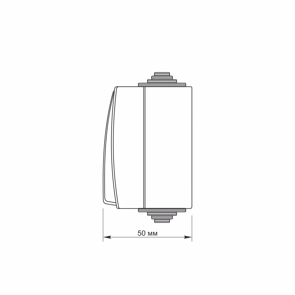 Zewnętrzny wyłącznik jednopostaciowy IP65 szary BINERA