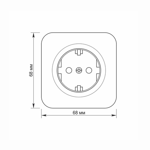 Gniazdo pojedyncze natynkowe Schuko IP20 białe VIDEX BINERA