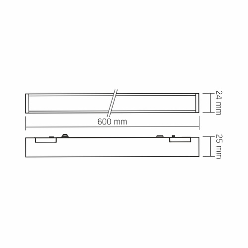 Oświetlenie LED do wąskiego systemu oświetlenia szynowego VIDEX VL-TRMS-LD460B, czarne