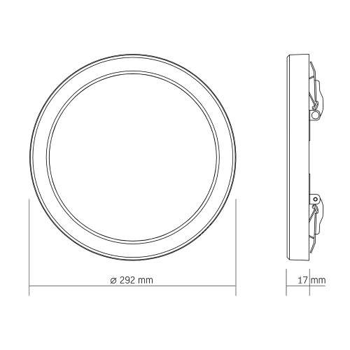 Lampa sufitowa LED VIDEX 24W 2500Lm 3000K-4000K-6500K IP20 Biała