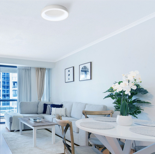 LED Lampa wisząca z pilotem RGB 72W biała