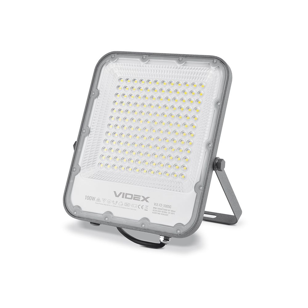 Naświetlacz LED VIDEX 100W 5000K IP65 szary