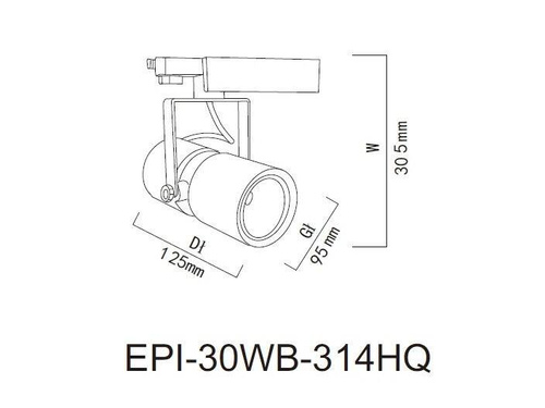Lampa Reflektor szynowy LED 314WB 30W EPISTAR | Barwa 4000K 