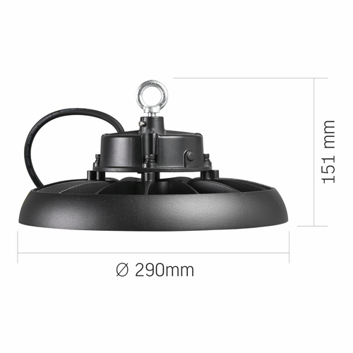 Lampa przemysłowa LED High Bay 150W 5000K IP65 czarna
