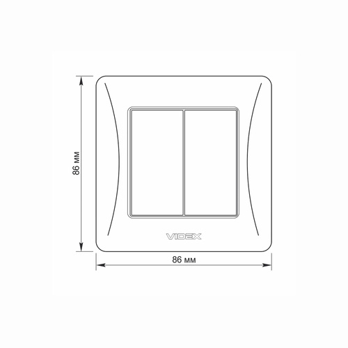 Przełącznik Włącznik Schodowy Videx Binera 2-biegunowy 10A Natynkowy Czarny