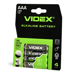 Baterie alkaliczne VIDEX AAA LR03 4 szt.