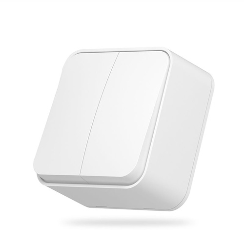 Włącznik natynkowy 2-krotny 1-biegunowy IP20 biały VIDEX BINERA