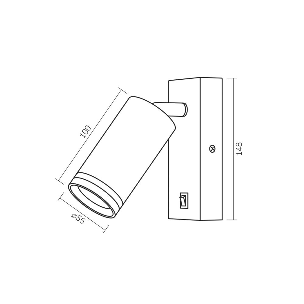 Kinkiet punktowy VIDEX GU10 czarny