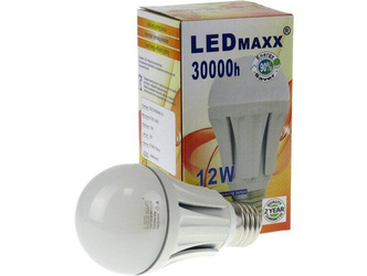Żarówka LED E27 12W = 120W 1200lm 2700–3200K Ciepła Biel 180° LEDmaxx