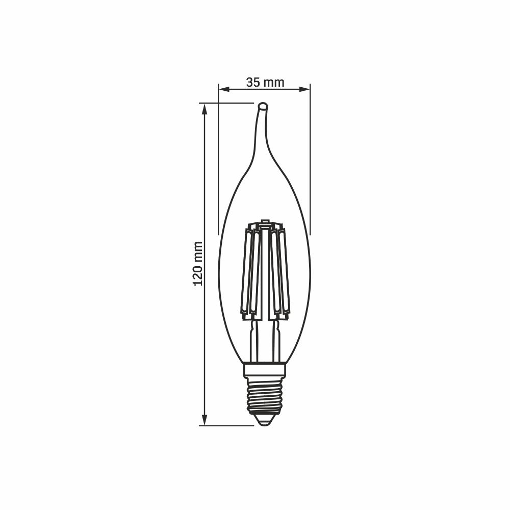 Żarówka LED filament E14 6W 4000K