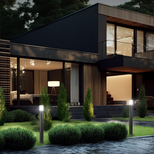 Oprawa LED podłogowa VIDEX czarna IP54 30W