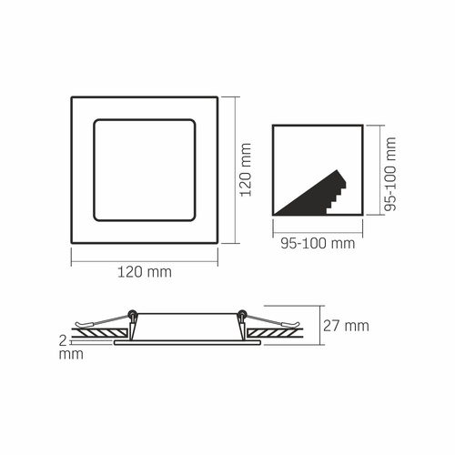 LED Downlight sufitowy 6W neutralny biały