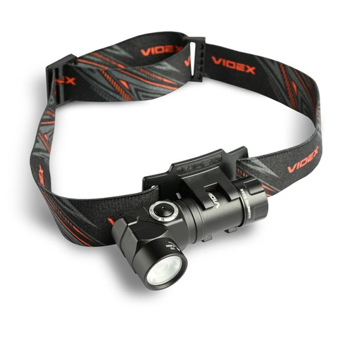 Latarka Videx 600lm IP66 LED 7 trybów zasięg 105m czołówka +PASEK NA GŁOWĘ