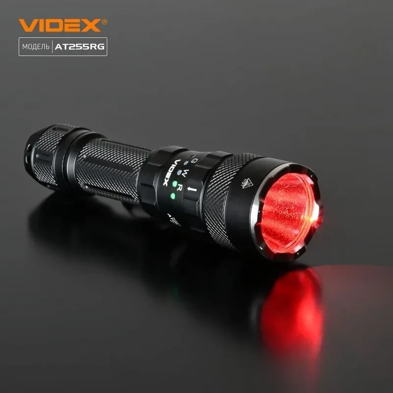 Latarka taktyczna LED VIDEX, 2000 Lm, 5000K, IP68, USB-C, czarna