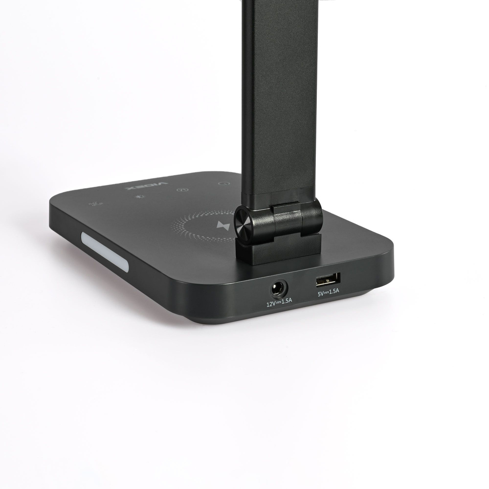 Lampka biurkowa LED z ładowaniem bezprzewodowym VIDEX czarna