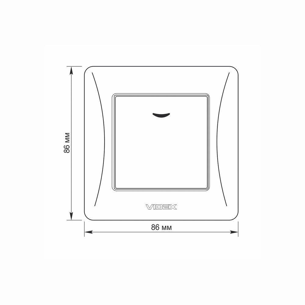 Włącznik jednobiegunowy z podświetleniem LED biały VIDEX BINERA