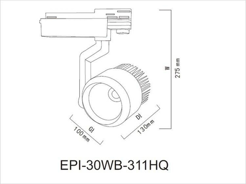 Lampa Reflektor szynowy Jubilerski LED 30W EPISTAR | Barwa 6000K