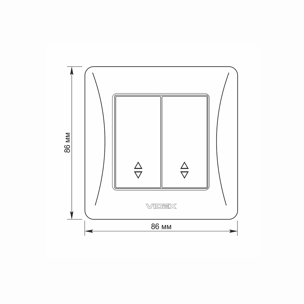 Przełącznik podwójny biały VIDEX BINERA