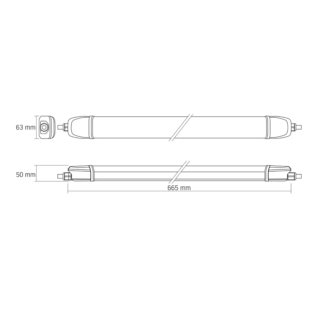 Liniowa lampa LED 20W IP65 0,6m 5000K VIDEX